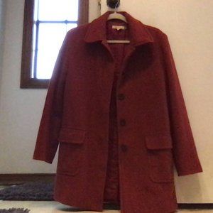 J Crew Wool Burgundy Coat